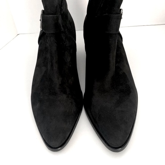 Avellini genuine suede Made in Italy ankle boots block heeled booties 39 size 9 - Picture 4 of 9